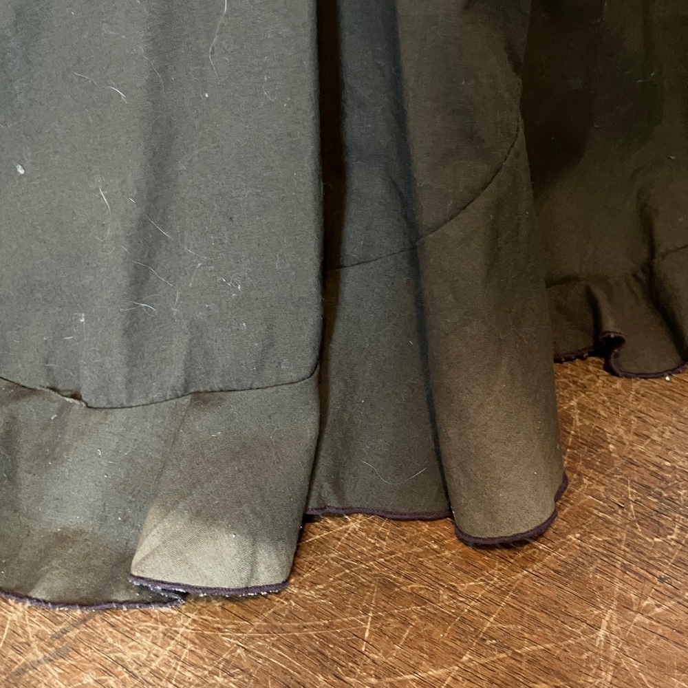 Vintage Chocolate Brown Halter Maxi Dress Embroidered Floral & Butterfly Detail - Picture 11 of 13